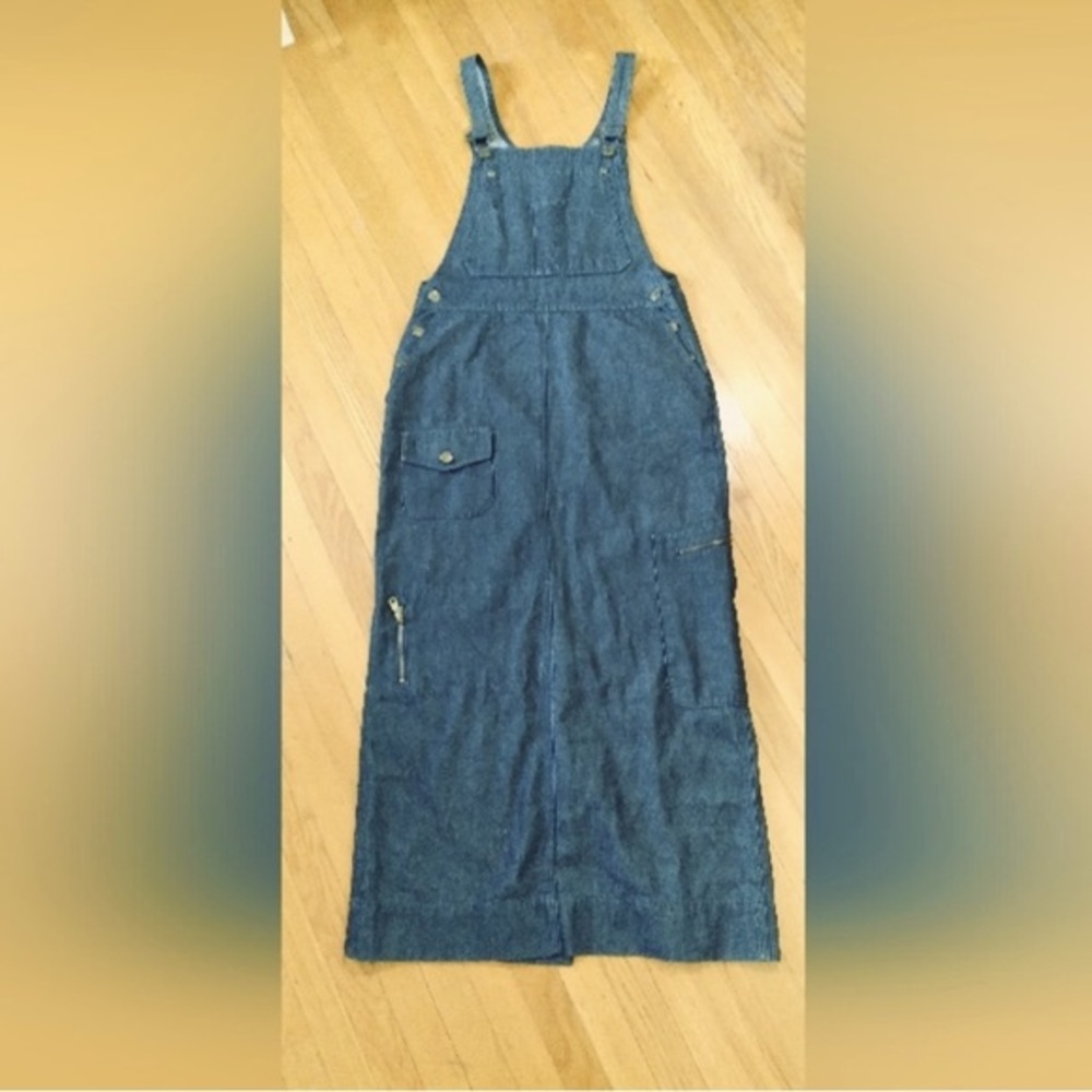 Dark Denim overalls jumper with extra pockets/zippers